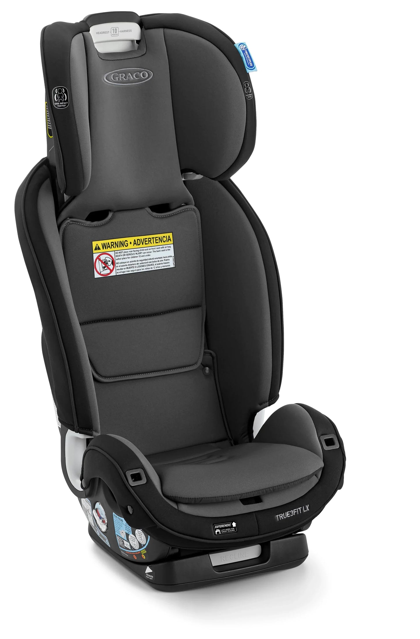 True3Fit LX 3-In-1 Convertible Car Seat Ft. Anti-Rebound Bar, Gotham, 19.2 Lbs.