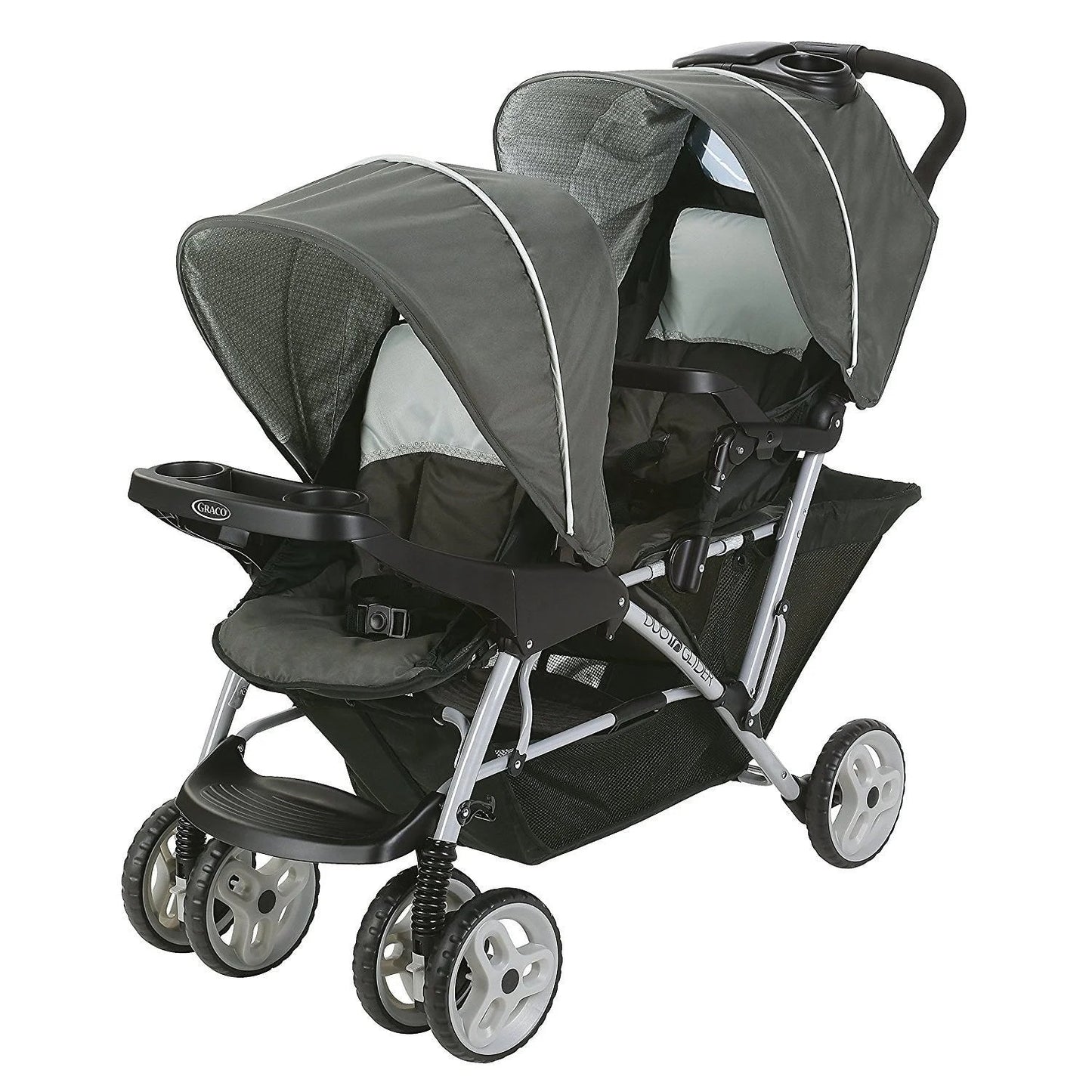 Duoglider Click Connect Double Stroller, Glacier, 27.37 Lbs