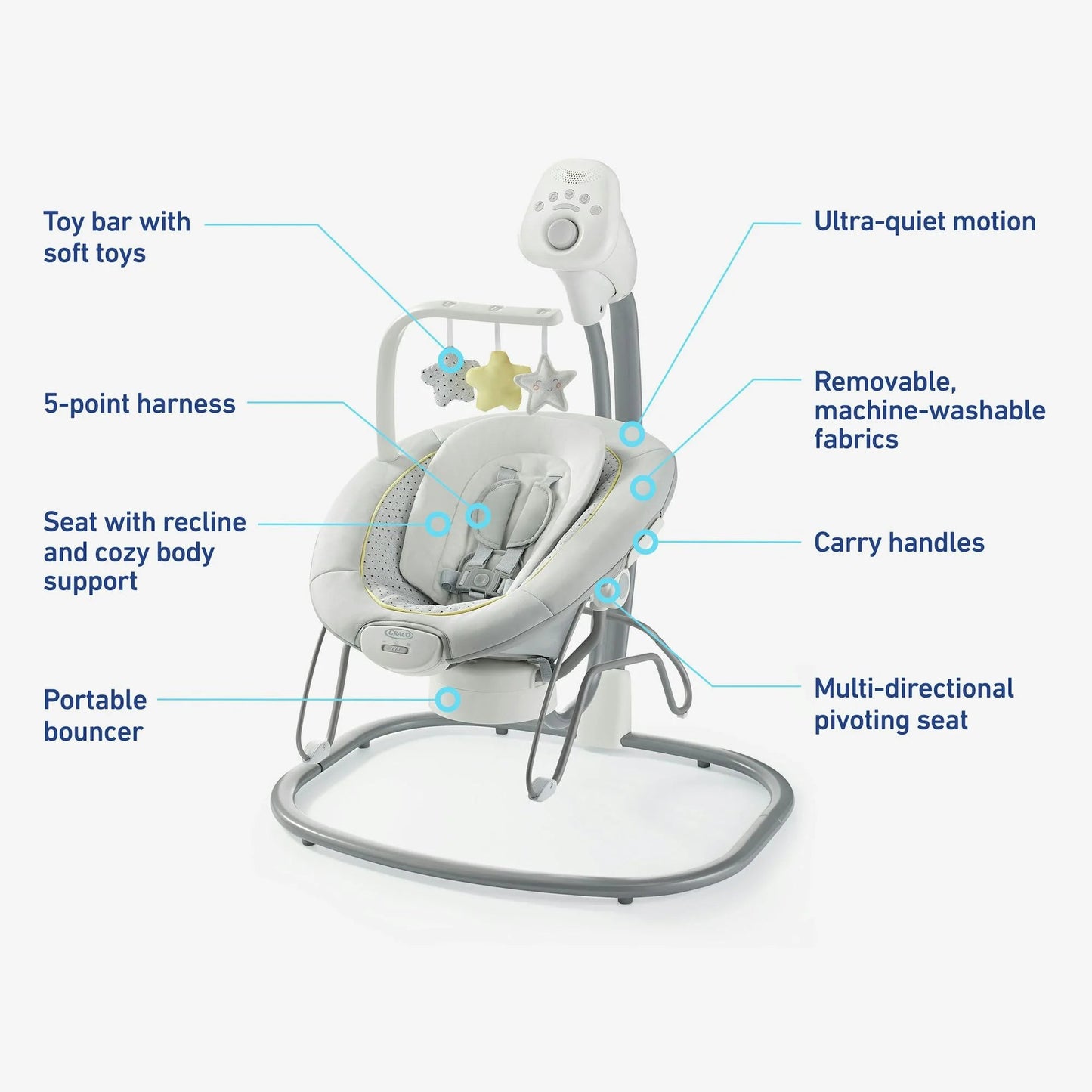 Sway2Me™ Swing with Portable Bouncer