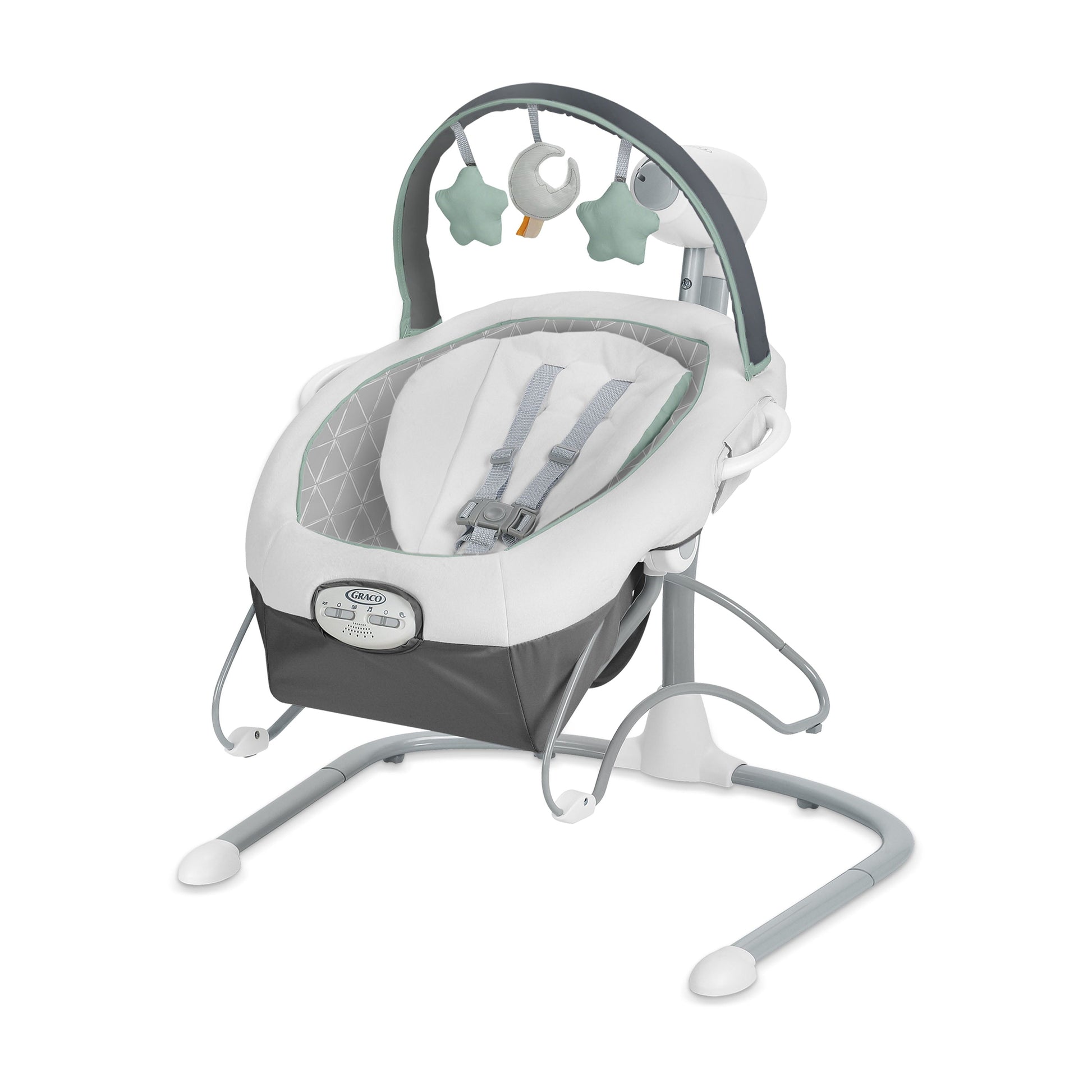 Soothe 'N Sway LX Baby Swing with Portable Bouncer, Derby Grey, Infant