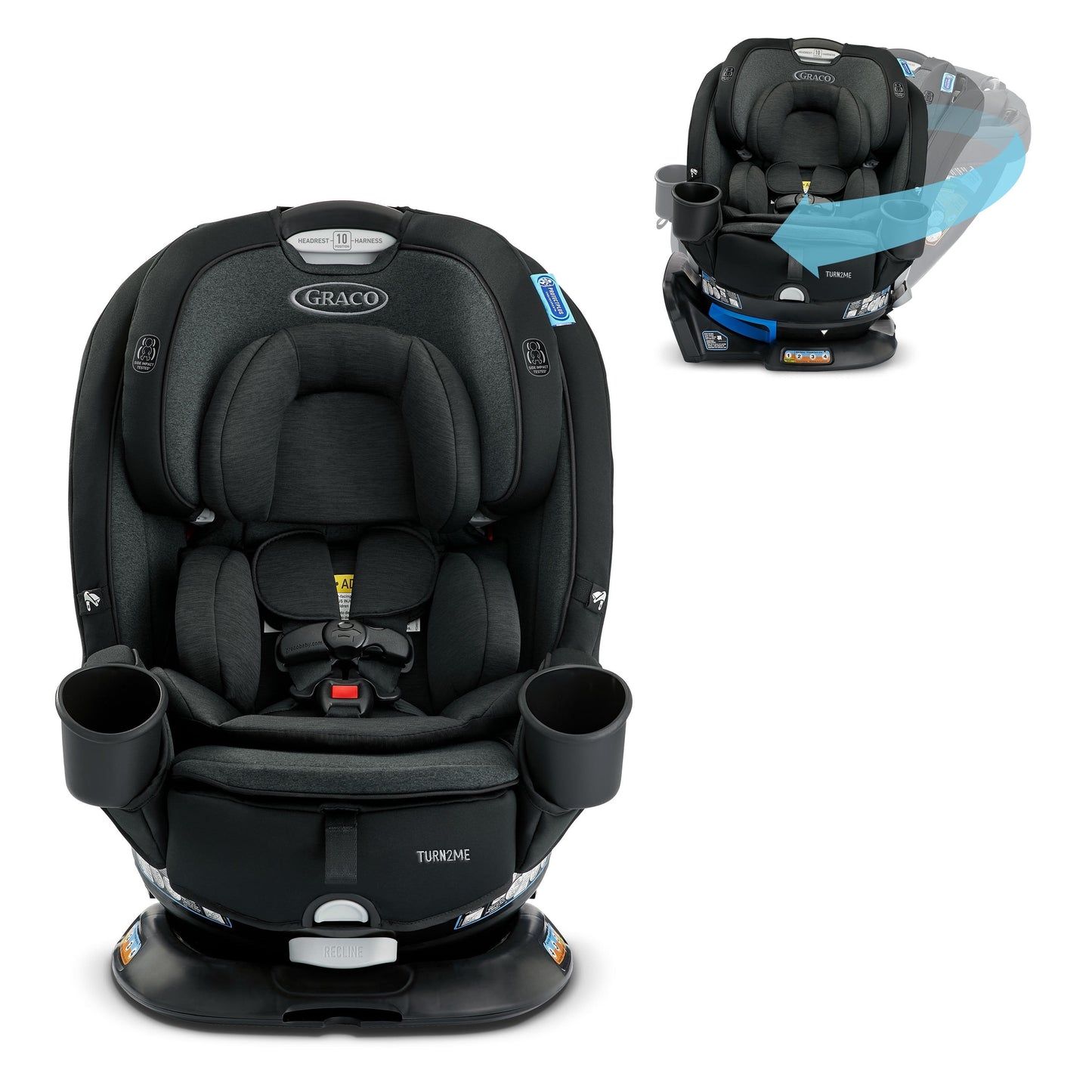 Turn2Me 3-In-1 Car Seat, Rotating Convertible Car Seat, Easy Installation, Cambridge