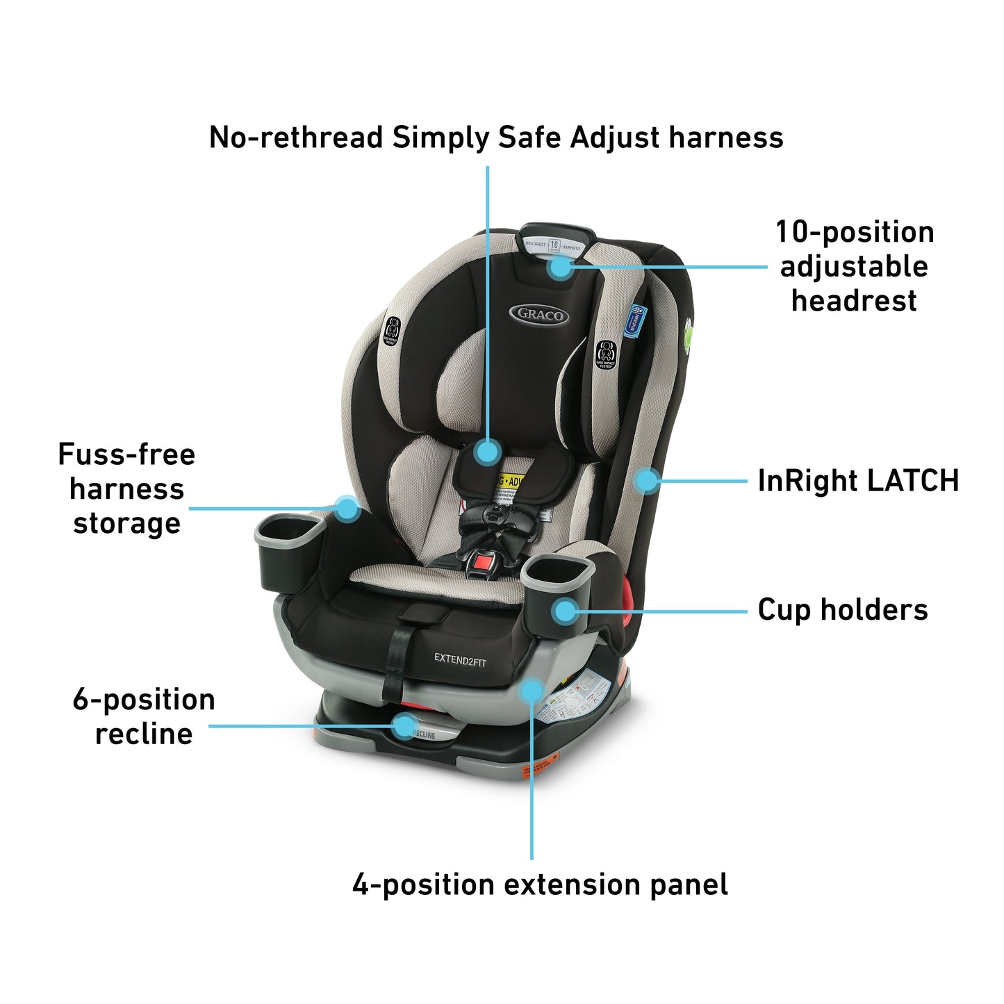 Extend2Fit 3-In-1 Car Seat, Stocklyn, 1 Count