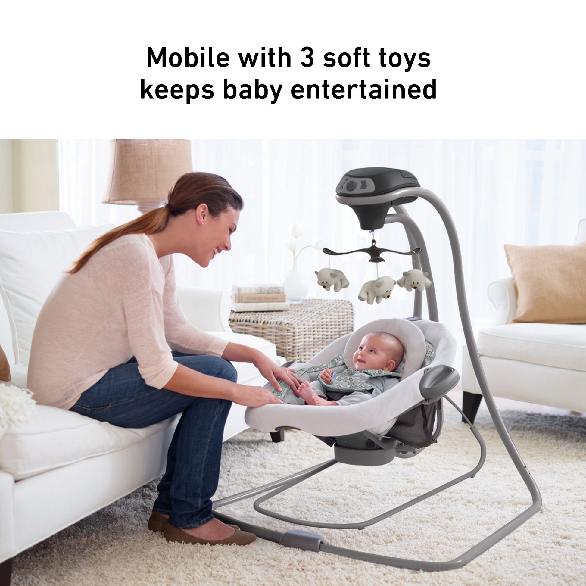 Duetconnect LX Infant Baby Swing and Bouncer, Perfect for Newborns to Toddlers, Redmond