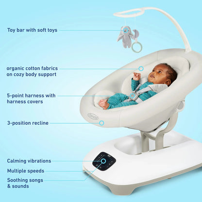 Smartsense Soothing Baby Swing with Cry Detection, 0 to 9 Months, Rori