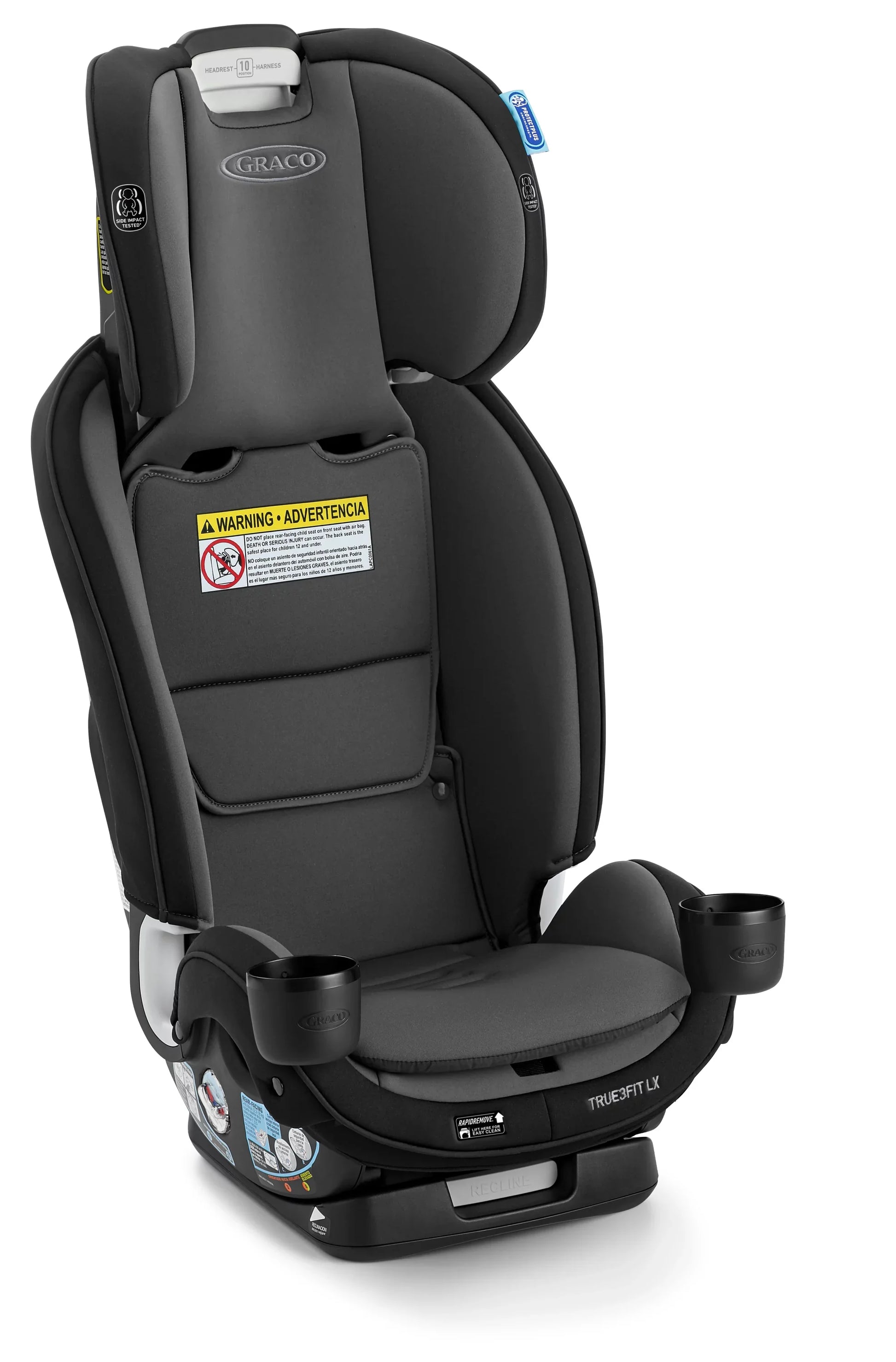 True3Fit LX 3-In-1 Convertible Car Seat Ft. Anti-Rebound Bar, Gotham, 19.2 Lbs.