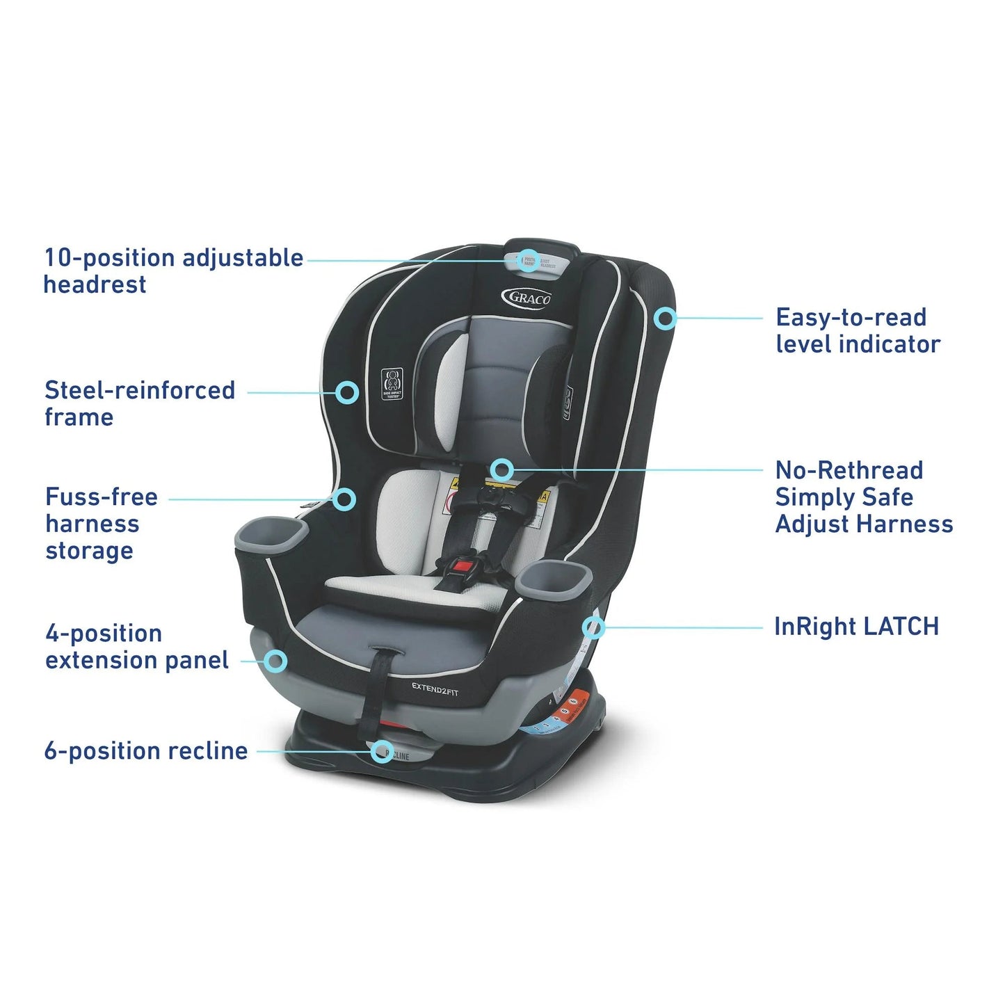 Extend2Fit® Convertible Car Seat