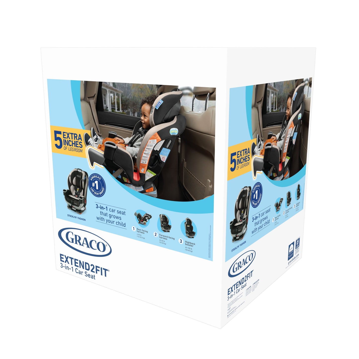 Extend2Fit 3-In-1 Car Seat, Stocklyn, 1 Count