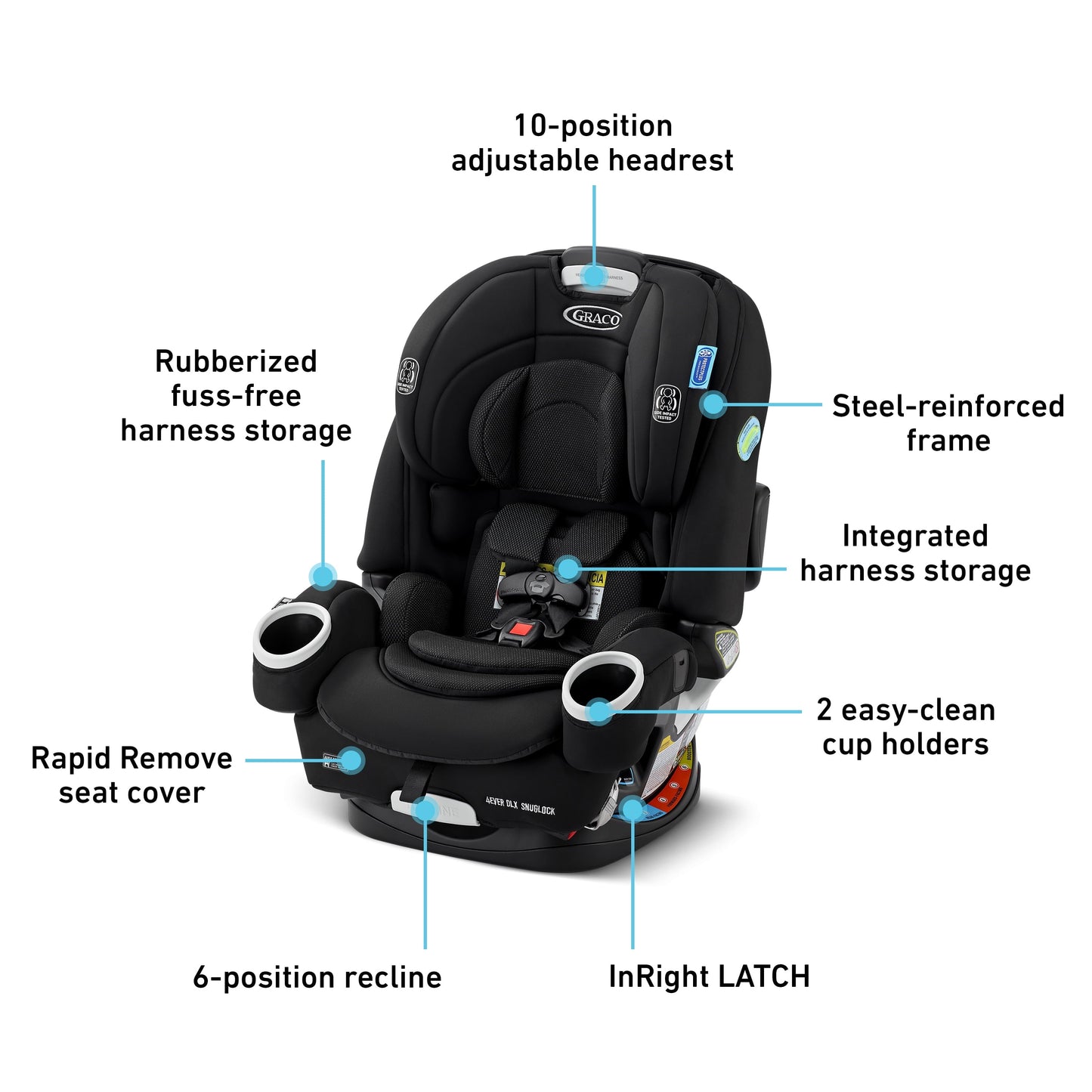 4Ever DLX Snuglock 4-In-1 Convertible Car Seat, Tomlin