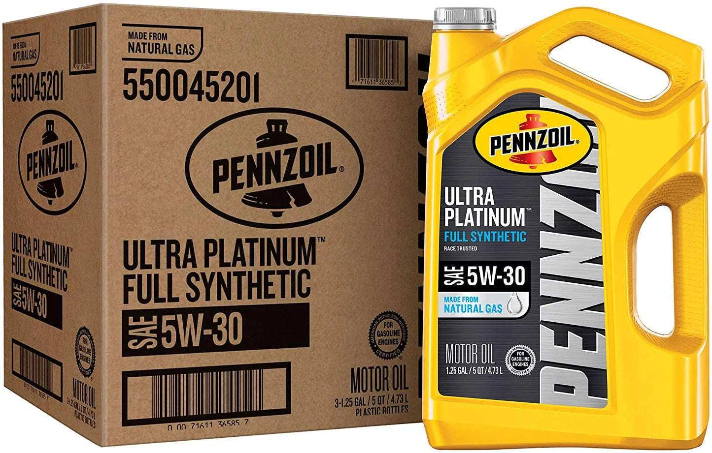 '- 550045201-3PK Ultra Platinum Full Synthetic 5W-30 Motor Oil (5-Quart, Case of 3)