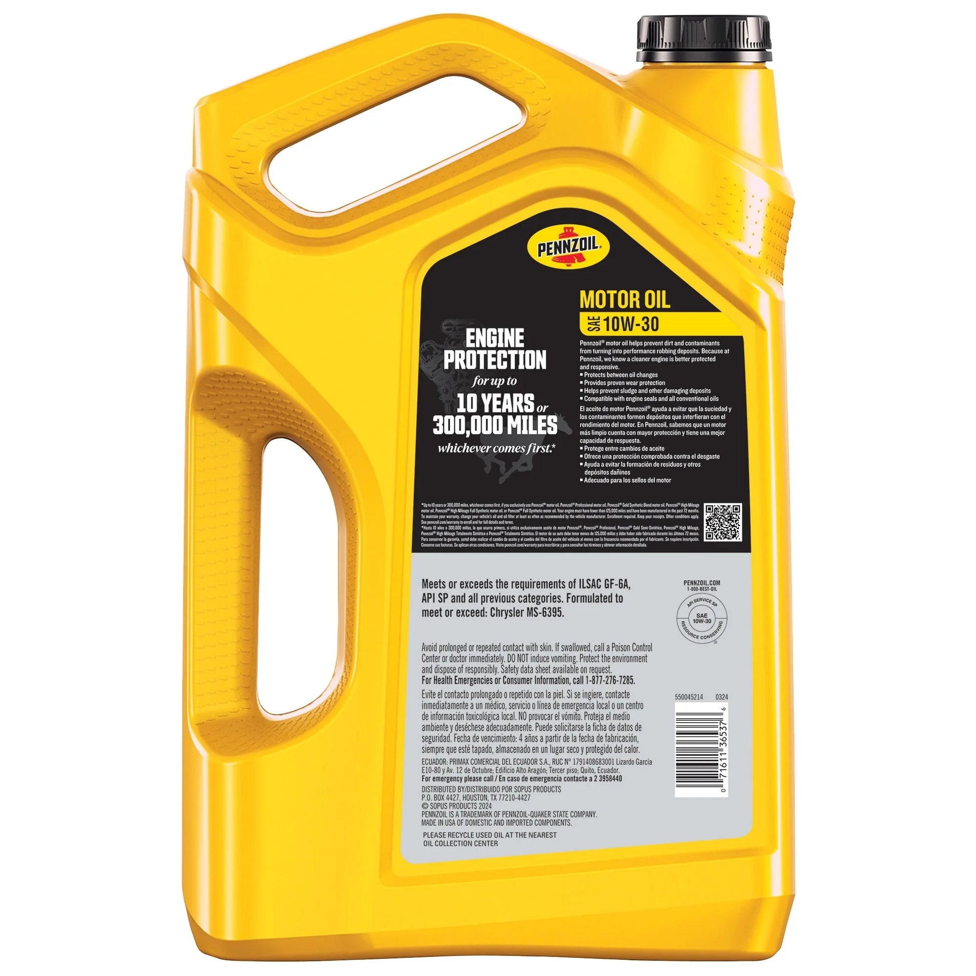 Motor Oil 10W-30 Motor Oil, 5 Quart