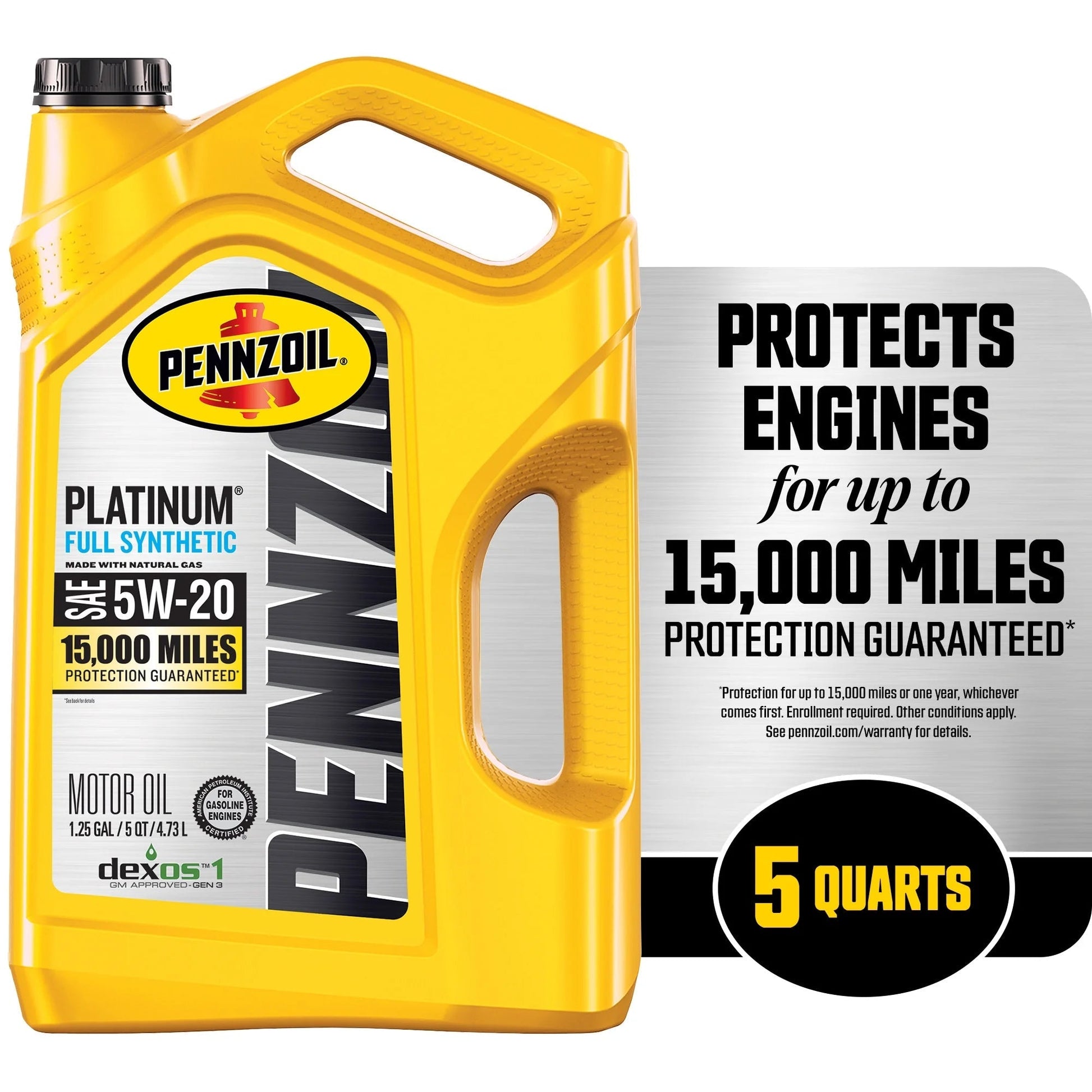 Platinum Full Synthetic 5W-20 Motor Oil, 5-Quart