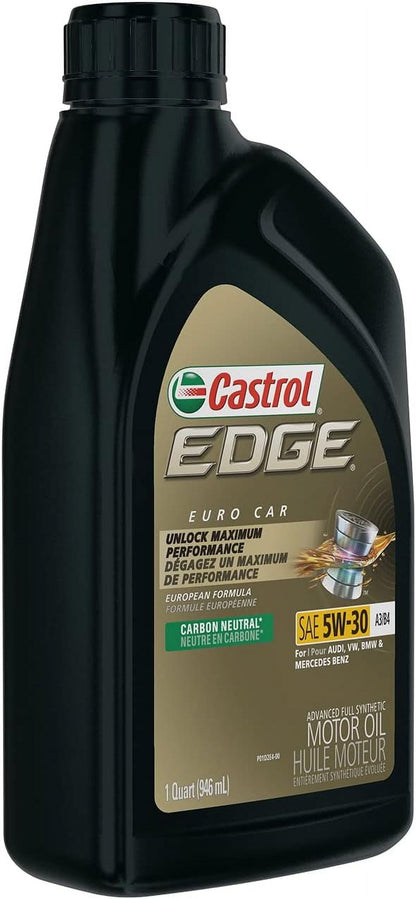 06037 EDGE A3/B4 5W-30 Advanced Full Synthetic Motor Oil, 1 Quart, 6 Pack