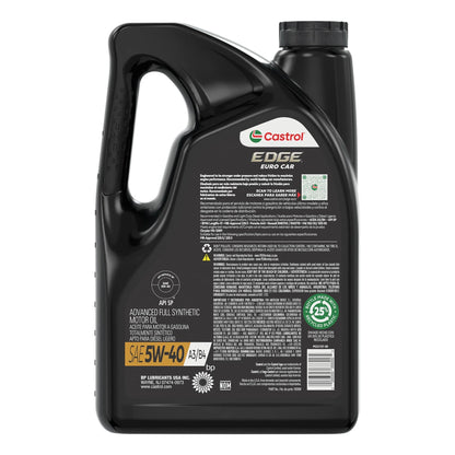 EDGE Euro 5W-40 A3/B4 Advanced Full Synthetic Motor Oil, 5 Quarts