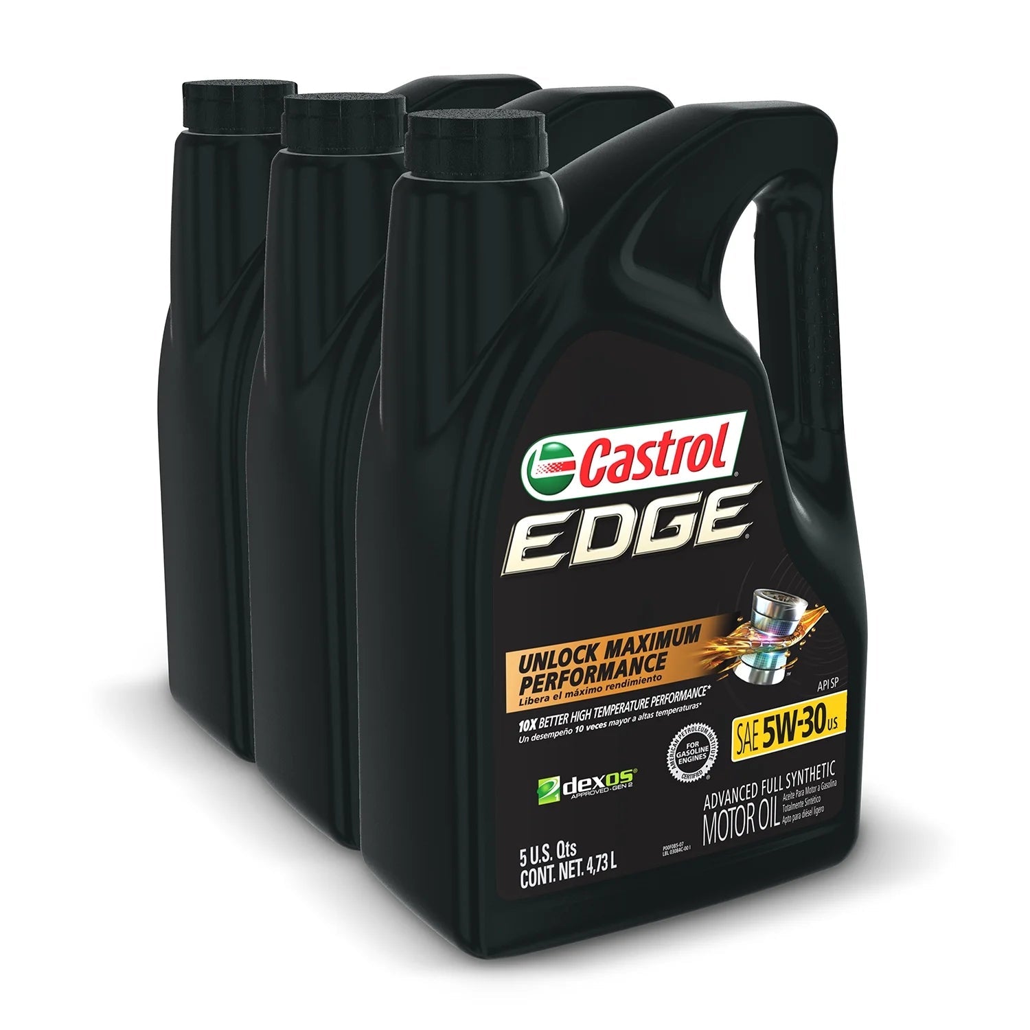 Edge 5W-30 Advanced Full Synthetic Motor Oil, 5 Quarts, Case of 3