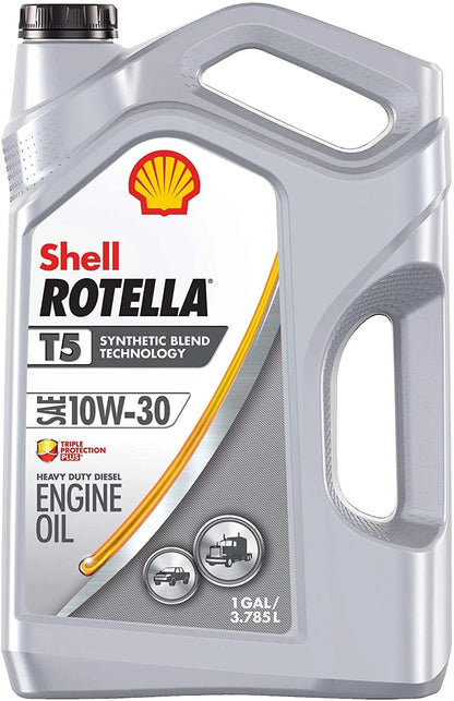 Rotella T5 Advanced Low-Ash Diesel Engine Oil 10W-30, 1 Gallon (3 Pack)