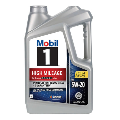 High Mileage Full Synthetic Motor Oil 5W-20, 5 Quart (Pack of 3)