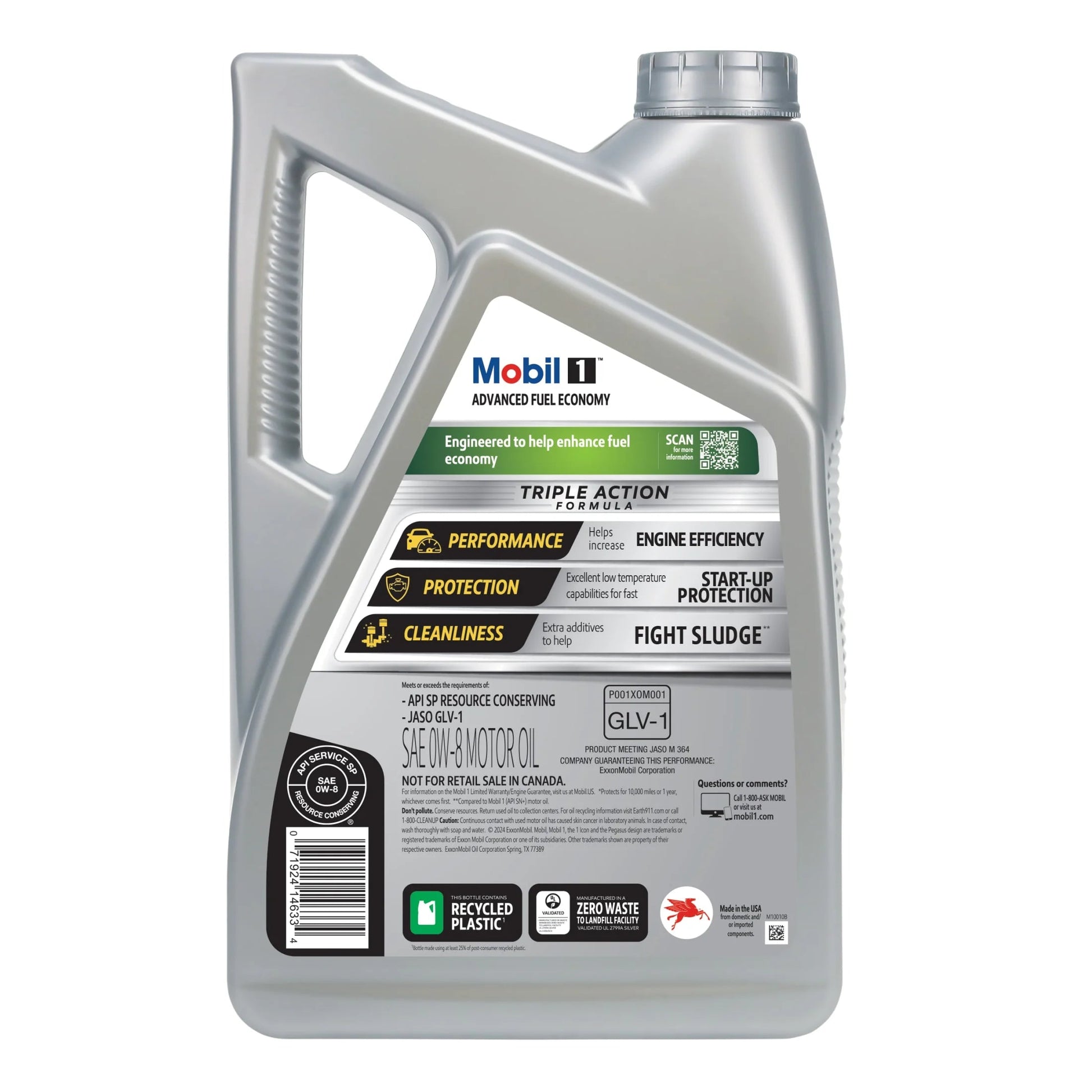 Advanced Fuel Economy Full Synthetic Motor Oil 0W-8, 5 Quart