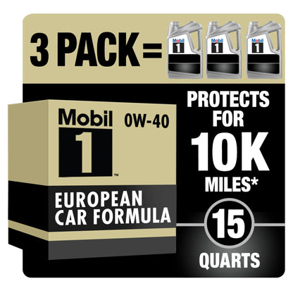 FS European Car Formula Full Synthetic Motor Oil 0W-40, 5 Quart (Pack of 3)