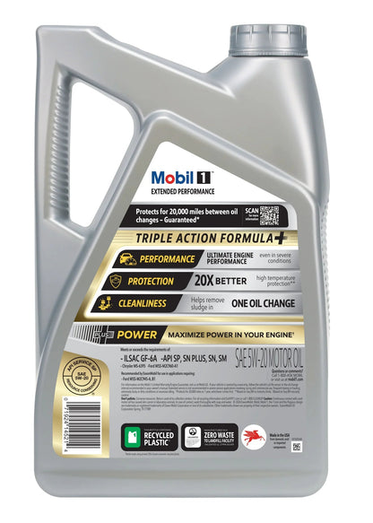 Extended Performance Full Synthetic Motor Oil 5W-20, 5 Quart